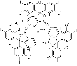 Erythrosine Lake molecular structure (CAS 12227-78-0)