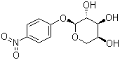 对硝基苯基 alpha-L-阿拉伯吡喃糖苷分子结构 (CAS 1223-07-0)