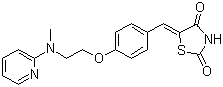 5-[4-[2-[N-Methyl-N-(2-pyridinyl)amino]ethoxy]benzylidene]-2,4-thiazolidinedione molecular structure (CAS 122320-74-5)