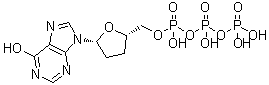 2',3'-Dideoxyinosine triphosphate molecular structure (CAS 122406-02-4)