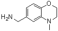 3,4-Dihydro-4-methyl-2H-1,4-benzoxazine-6-methanamine molecular structure (CAS 1225889-66-6)
