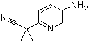 structure of CAS# 1226776-95-9, 2-(5-Aminopyridin-2-yl)-2-methylpropanenitrile