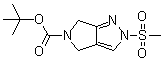 structure of CAS# 1226781-82-3, 2-(Methylsulfonyl)-2,6-dihydropyrrolo[3,4-c]pyrazole-5(4H)-carboxylic acid tert-butyl ester