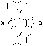结构式 CAS# 1226782-13-3, 2,6-二溴-4,8-双[(2-乙基己基)氧基]苯并[1,2-b:4,5-b']二噻吩