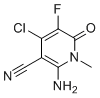 2-Amino-4-chloro-5-fluoro-1-methyl-6-oxo-1,6-dihydropyridine-3-carbonitrile molecular structure (CAS 1227053-98-6)