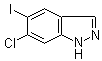结构式 CAS# 1227269-39-7, 6-氯-5-碘-1H-吲唑