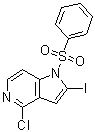 结构式 CAS# 1227270-34-9, 4-氯-2-碘-1-(苯磺酰基)-1H-吡咯并[3,2-c]吡啶