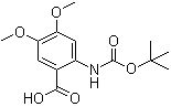 结构式 CAS# 122744-78-9, 2-[[叔丁氧羰基]氨基]-4,5-二甲氧基苯甲酸