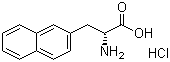 结构式 CAS# 122745-11-3, (R)-2-氨基-3-(2-萘基)丙酸盐酸盐