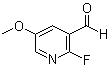 2-Fluoro-5-methoxy-3-pyridinecarboxaldehyde molecular structure (CAS 1227597-35-4)