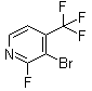 3-Bromo-2-fluoro-4-(trifluoromethyl)pyridine molecular structure (CAS 1227599-89-4)