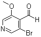 3-Bromo-5-methoxy-4-pyridinecarboxaldehyde molecular structure (CAS 1227603-64-6)
