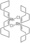 Chlorobis(cyclooctene)rhodium(I) dimer molecular structure (CAS 12279-09-3)