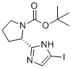 (S)-叔-丁基2-(5-碘-1H-咪唑-2-基)吡咯烷-1-羧酸酯分子结构 (CAS 1228552-62-2)