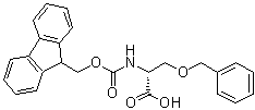 N-[(9H-Fluoren-9-ylmethoxy)carbonyl]-O-(phenylmethyl)-D-serine molecular structure (CAS 122889-11-6)