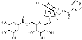 结构式 CAS# 122965-41-7, 6'-O-没食子酰芍药甙