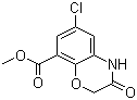 6-Chloro-3,4-dihydro-3-oxo-2H-1,4-benzoxazine-8-carboxylic acid methyl ester molecular structure (CAS 123040-75-5)