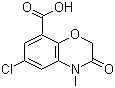 6-氯-4-甲基-3-氧代-3,4-二氢-2H-1,4-苯并噁嗪-8-羧酸分子结构 (CAS 123040-79-9)