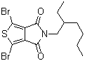 结构式 CAS# 1231160-83-0, 1,3-二溴-5-(2-乙基己基)-4H-噻吩并[3,4-c]吡咯-4,6(5H)-二酮
