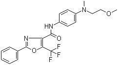 N-[4-[(2-Methoxyethyl)methylamino]phenyl]-2-phenyl-5-(trifluoromethyl)-4-oxazolecarboxamide molecular structure (CAS 1231243-91-6)