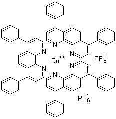 Tris(4,7-diphenyl-1,10-phenanthroline)ruthenium bis(hexafluorophosphate) molecular structure (CAS 123148-15-2)