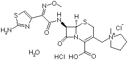 Cefepime hydrochloride molecular structure (CAS 123171-59-5)