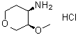 (3R,4R)-3-Methoxytetrahydro-2H-pyran-4-amine hydrochloride molecular structure (CAS 1232064-63-9)