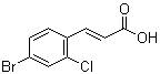 structure of CAS# 1233055-24-7, 3-(4-Bromo-2-chlorophenyl)-2-propenoic acid