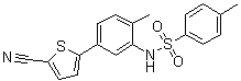 N-[5-(5-Cyano-2-thienyl)-2-methylphenyl]-4-methylbenzenesulfonamide molecular structure (CAS 1233948-35-0)