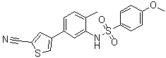N-[5-(5-Cyano-3-thienyl)-2-methylphenyl]-4-methoxybenzenesulfonamide molecular structure (CAS 1233948-61-2)