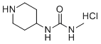 structure of CAS# 1233951-96-6, 3-Methyl-1-(piperidin-4-yl)urea hydrochloride;1-methyl-3-piperidin-4-ylurea;hydrochloride