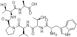 L-Tryptophyl-L-threonyl-L-valyl-L-prolyl-L-threonyl-L-alanine molecular structure (CAS 123402-49-3)