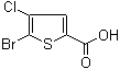 5-溴-4-氯-2-噻吩羧酸分子结构 (CAS 123418-69-9)