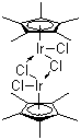 structure of CAS# 12354-84-6, (Pentamethylcyclopentadienyl)iridium(III) chloride dimer;Dichloro(pentamethylcyclopentadienyl)iridium(III) dimer