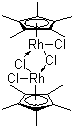 Bis[(pentamethylcyclopentadienyl)dichloro-rhodium] molecular structure (CAS 12354-85-7)