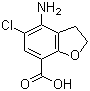4-Amino-5-chloro-2,3-dihydrobenzo[b]furan-7-carboxylic acid molecular structure (CAS 123654-26-2)