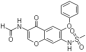 structure of CAS# 123663-49-0, Iguratimod;N-[7-methanesulfonamido-4-oxo-6-(phenoxy)chromen-3-yl]formamide