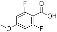 结构式 CAS# 123843-65-2, 2,6-二氟-4-甲氧基苯甲酸