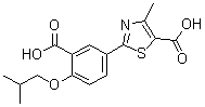 2-[3-Carboxy-4-(2-methylpropoxy)phenyl]-4-methyl-5-thiazolecarboxylic acid molecular structure (CAS 1239233-87-4)