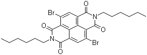 structure of CAS# 1239327-73-1, 4,9-Dibromo-2,7-dihexylbenzo[lmn][3,8]phenanthroline-1,3,6,8(2H,7H)-tetrone