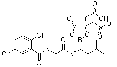 Ixazomib citrate molecular structure (CAS 1239908-20-3)