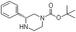 structure of CAS# 1240584-34-2, (R)-3-Phenylpiperazine-1-carboxylic acid tert-butyl ester