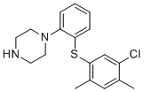 1-{2-[(5-Chloro-2,4-dimethylphenyl)sulfanyl]phenyl}piperazine molecular structure (CAS 1240670-87-4)