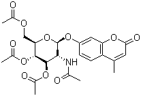 4-甲基伞形酮 2-乙酰氨基-3,4,6-O-三乙酰基-2-脱氧-beta-D-吡喃葡萄糖苷分子结构 (CAS 124167-45-9)