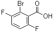 2-Bromo-3,6-difluorobenzoic acid molecular structure (CAS 124244-65-1)