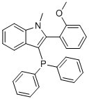 2-(2-Methoxyphenyl)-1-methyl-3-diphenylphosphino-1H-indole molecular structure (CAS 1242759-01-8)