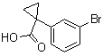 structure of CAS# 124276-95-5, 1-(3-Bromophenyl)cyclopropanecarboxylic acid;1-(3-Bromophenyl)cyclopropane-1-carboxylic acid