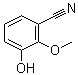 structure of CAS# 1243281-23-3, 3-Hydroxy-2-methoxybenzonitrile