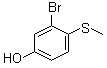 3-Bromo-4-(methylthio)phenol molecular structure (CAS 1243458-10-7)