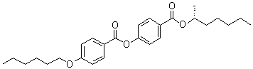 4-(Hexyloxy)benzoic acid 4-[[[(1R)-1-methylhexyl]oxy]carbonyl]phenyl ester molecular structure (CAS 1243724-70-0)